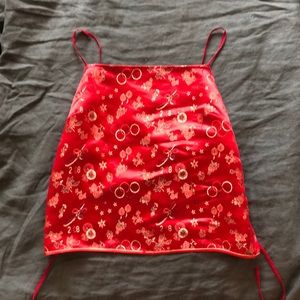 Vintage Beijing olympics silk top